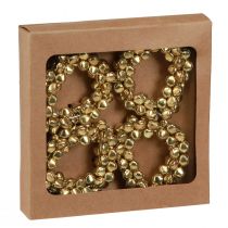 tételeket Szalvéta gyűrűk arany fém harangok Ø5cm 8 db