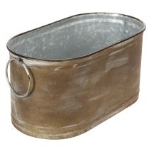 tételeket Fém virágcserepek és dézsák szett, vintage retró stílus, H22.5cm/27cm/31cm
