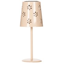 tételeket Virágmintás asztali lámpa, napelemes, romantikus kerti világításhoz, 28 cm