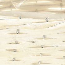 tételeket Forgácskosár fonott kosár fehérre meszelt natúr 29×18×14cm