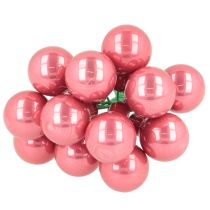 tételeket Karácsonyi gömbdíszek dróttal, mini fényes, tükrös bogyók, 20 mm, 140 darab