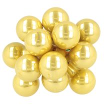 tételeket Mini karácsonyfadíszek dróttal, tükrös bogyók, fényes, 20 mm, 140 darab