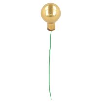 tételeket Mini karácsonyfadíszek dróttal, tükrös bogyók, fényes, 20 mm, 140 darab