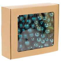 tételeket Mini karácsonyi gömbdíszek fényes matt keverékből tükrös bogyókkal, 20 mm, 140 darab