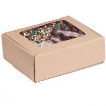 tételeket Tükör Bogyók Üveghuzal Arany Barna Sárgabarack Ø20mm 140 db