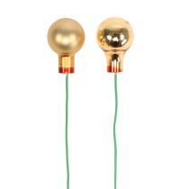 tételeket Tükörbogyók Ø1,5cm matt, fényes arany 140 db