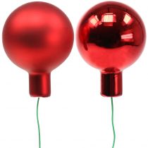 tételeket Tükörbogyó piros keverék Ø40mm 32db