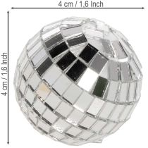 tételeket Dekoratív tükörgömbök, parti dekorációs elem, ezüst, 2-4cm, 50 darab