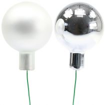 tételeket Tükörbogyó ezüst keverék Ø40mm 32 db