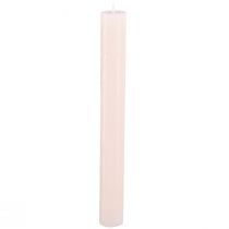 tételeket Egyszínű gyertyák rózsaszín pálcás gyertyák világos rózsaszín 34x300mm 4 db