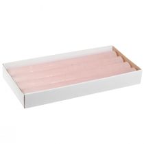 tételeket Egyszínű gyertyák rózsaszín pálcás gyertyák világos rózsaszín 34x300mm 4 db
