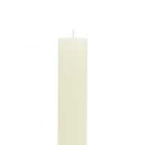 tételeket Egyszínű krémszínű kúpos gyertyák, 34 mm x 240 mm, 4 darab