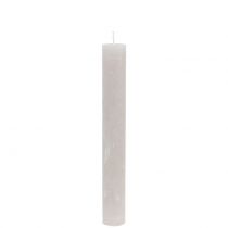 tételeket Kúpos gyertyák egyszínű szürke 34mm x 240mm 4 db