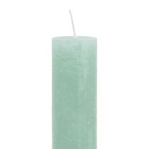 tételeket Kúpos gyertyák egyszínű világoszöld 34mm x 240mm 4 db