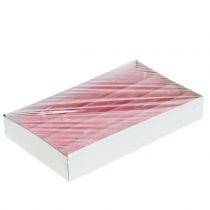 tételeket Rózsaszínre festett botgyertyák 34mm x 240mm 4 db