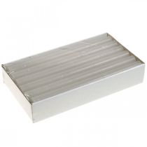 tételeket Kúpos gyertyák egyszínű világosszürke 21×240mm 12db