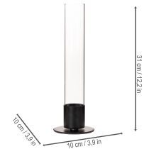 tételeket Kúpos gyertyatartó üveghengerrel. Egyszerű és időtlen. 31 cm