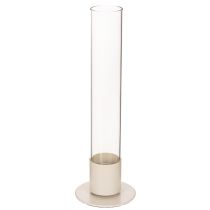 tételeket Modern kúpos gyertyatartó üveghengerrel és talppal, 31 cm