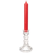 tételeket Átlátszó gyertyatartó, klasszikus dizájn, asztaldísz, 12 cm, 2 darab