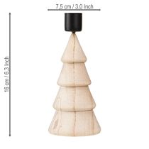 tételeket Pálcika alakú gyertyatartó fa dekoráció karácsonyfához, natúr, M16cm, 2 db