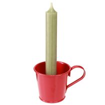 tételeket Fém gyertyatartó, piros, M6cm, 6 db