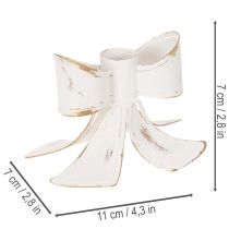 tételeket Vintage masnis gyertyatartó, 12 cm