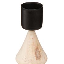 tételeket 4 db-os karácsonyfadísz gyertyatartó, natúr fa, magasság 13 cm