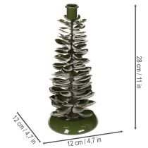 tételeket Gyertyatartó karácsonyfa zöld fém dekoráció 28cm