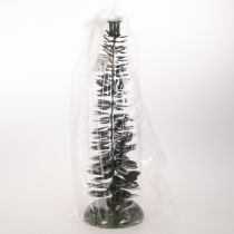tételeket Karácsonyfa mintás gyertyatartó, zöld fém, 45 cm