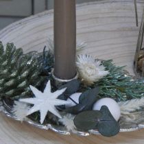 tételeket Gyertyatartó lemez levél ezüst 22x13,5x5,5cm