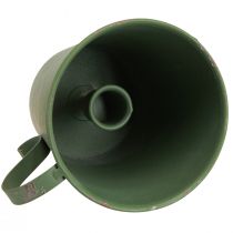 tételeket Kúpos gyertyatartó vintage pohár dekoratív fém zöld Ø11cm H11cm