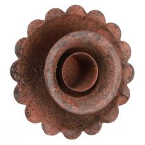 tételeket Pálcás gyertyatartó bedugáshoz, rozsdás megjelenés, Ø8,5cm, H4cm, 4 db