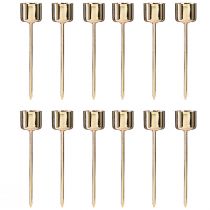 tételeket Pálcás gyertyatartó vörösarany bedugáshoz Ø22mm H10,5cm 12 db