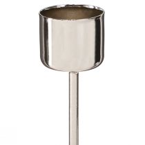 tételeket Pálcás gyertyatartó ezüst bedugáshoz Ø22mm 10,5cm 12 db