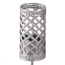 tételeket Pálcika alakú gyertyatartók, ezüstszürke, Ø22mm, M10cm, 4 darab