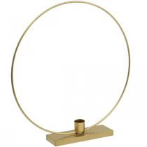 Dekoratív gyűrűs fém gyertyatartó Deco Loop Golden Ø30cm