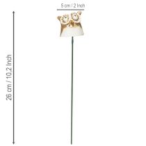 tételeket Kerámia bagoly díszes növényfigura 26cm 2db