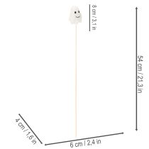tételeket Szellemfigurák fapálcákon, Halloween dekoráció, 54 cm, 8 darab