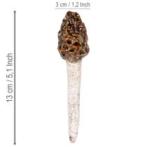 tételeket Mesterséges kucsmagomba díszes karó kaspóba és asztalra, 13 cm, 2 darab