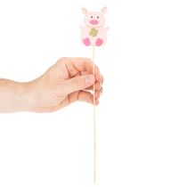 tételeket Dekoratív malacka virágdekoráció, fa, 31 cm, 16 darab