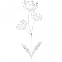 tételeket Tavaszi dekoráció, deco dugós virág kopott chic fehér, ezüst hossz 87cm sz18cm