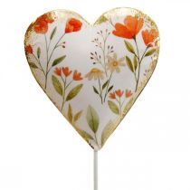 Virágdugó szív díszdugó szívvirág 8×1,5×8cm 4db