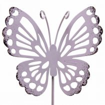 Kerti karó pillangó fém háromszínű L25cm 6db