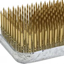 Stick Kenzan téglalap alakú ezüst sárgaréz 70×50mm