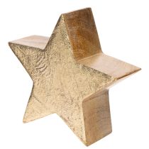 tételeket Dekoratív karácsonyi csillag állvány asztalra vagy polcra, 10 cm, 3 darab