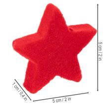 tételeket Kis díszcsillag, pelyhesített szórt díszítés, 5 cm, 40 darab