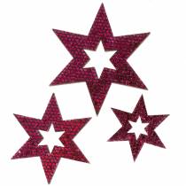 tételeket Elszórtan díszített csillag lila 3-5cm 48db