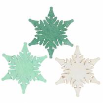 tételeket Szórványos karácsonyi csillag zöld, fehér vegyes 4cm 72p