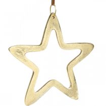 tételeket Karácsonyi medál, csillagdísz adventre, díszcsillag arany 14 × 14cm