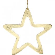 tételeket Karácsonyi medál, csillagdísz adventre, díszcsillag arany 14 × 14cm